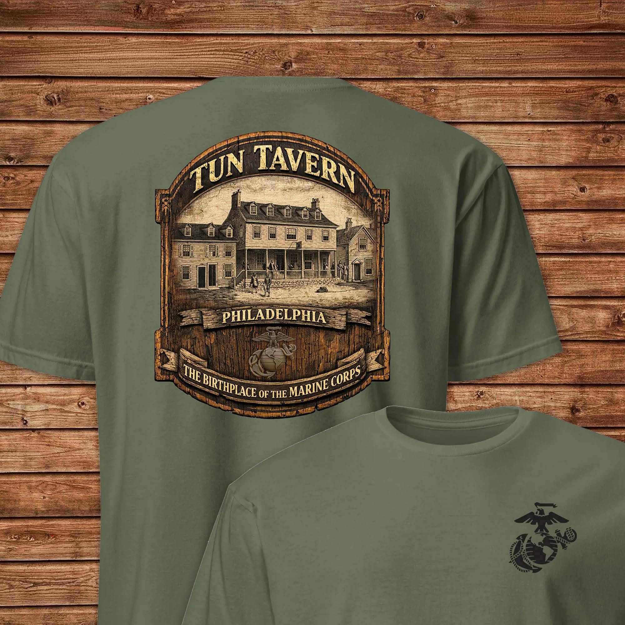 Tun Tavern T Shirt USMC Philadelphia Marine Corps Apparel Gift For Veterans And History Fans