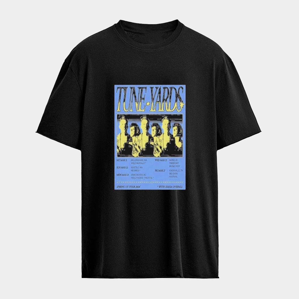 Tune Yards 2026 Spring US Tour T-shirt Tune Yards Merch Music Related Gifts For Guys