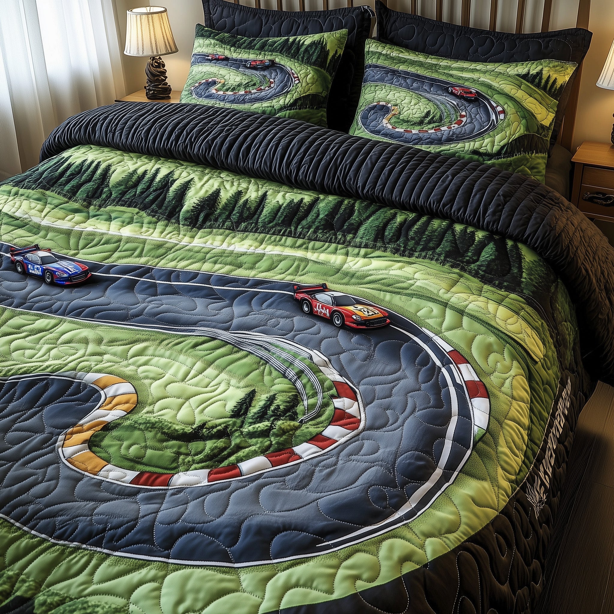 Turbo Racing Sprint Quilted Bedding Set Duvet Cover Merchandise Gifts For A Drag Racer