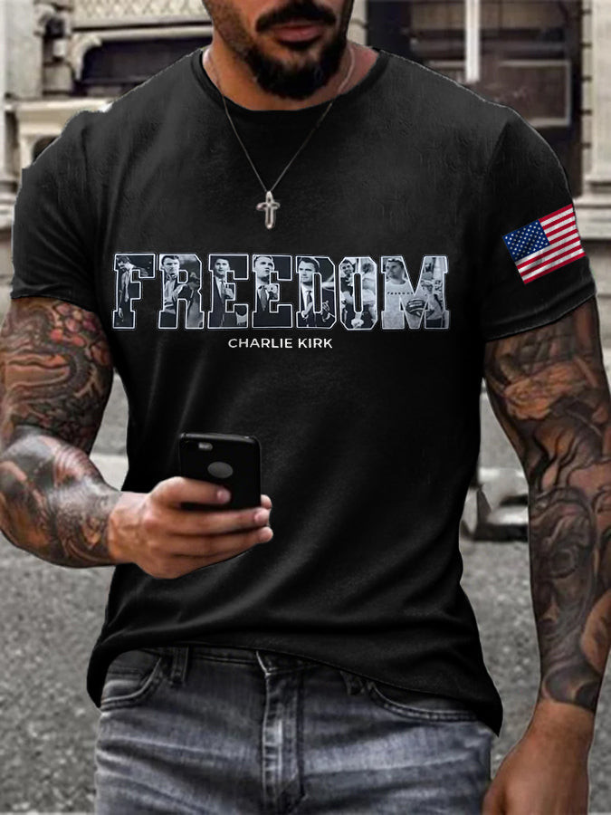 Ture Patriot Freedom Printed T Shirt Black Turning Point Usa Merch