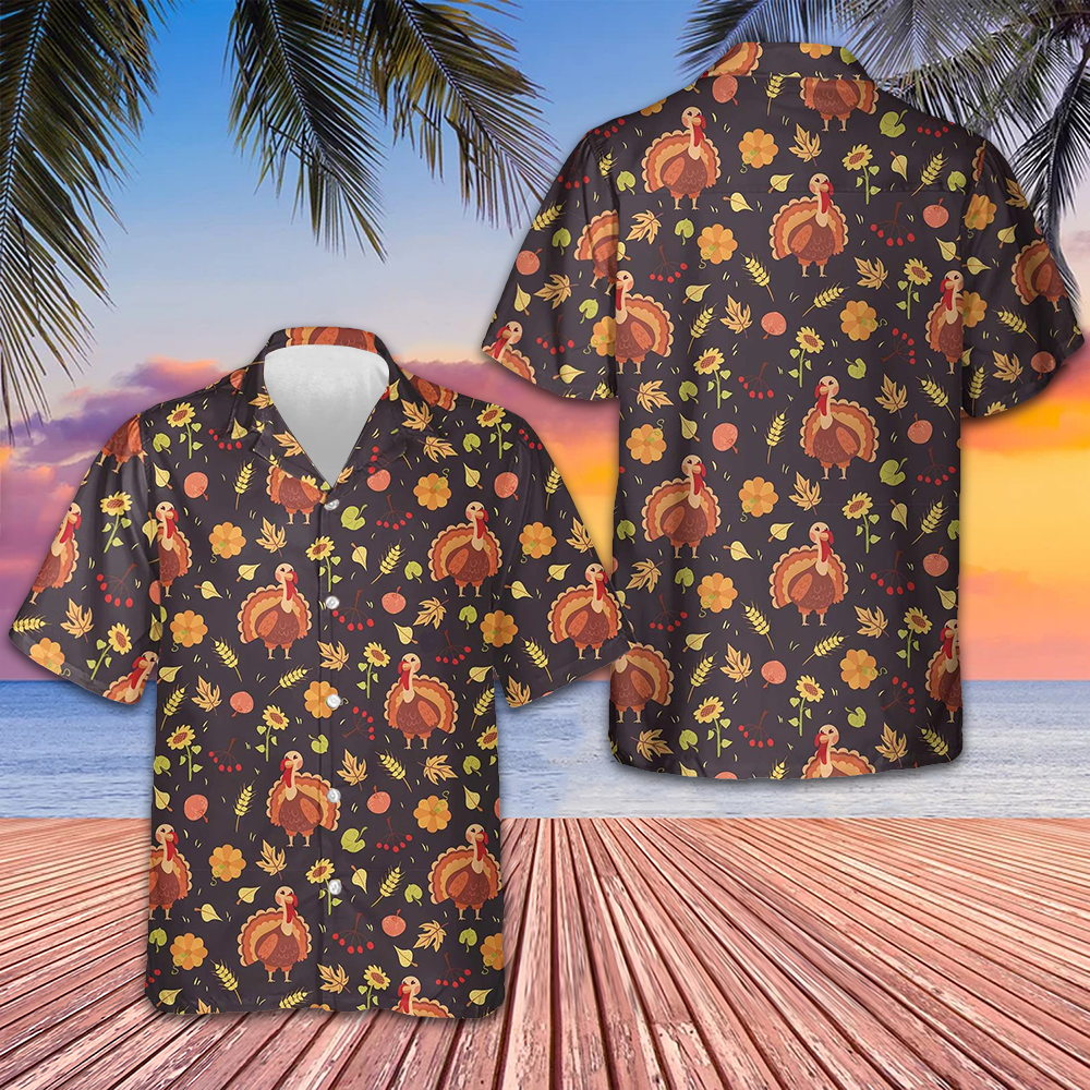 Turkey And Harvest Hawaiian Shirt 2024 Thanksgiving Gobble Shirt Gifts For Family Turkey And Harvest Hawaiian Shirt 2024 Thanksgiving Gobble Shirt Gifts For Family
