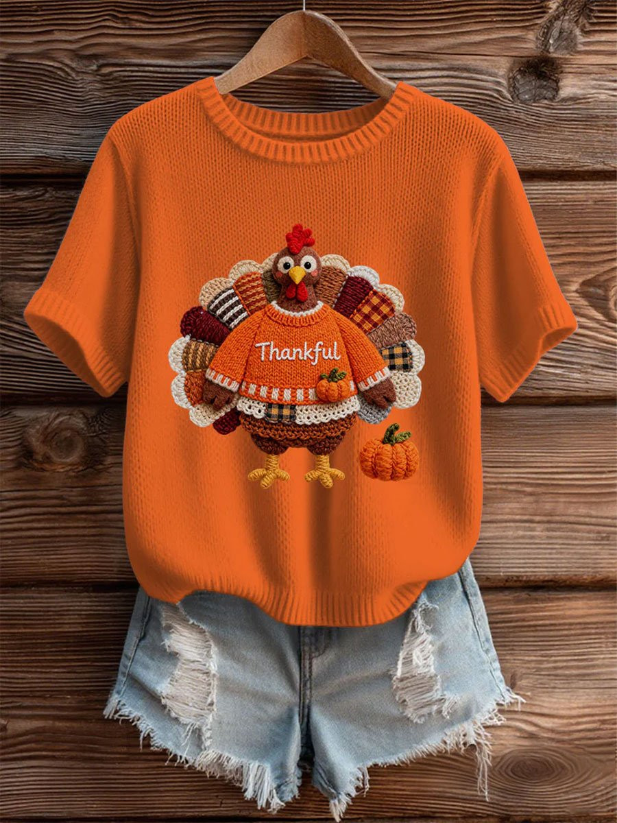 Turkey Thankful T-shirt Thanksgiving Clothing Presents For Turkey Lovers
