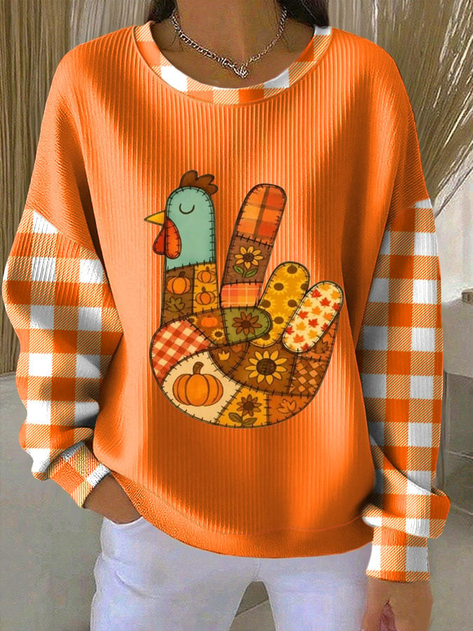 Turkey Thanksgiving Finger Hand Sweatshirt Thanksgiving Apparel Presents For Turkey Lovers