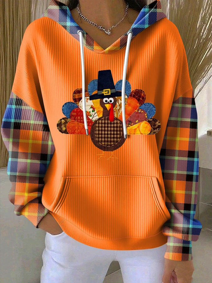 Turkey Wears Hat Hoodie Thanksgiving Clothing Turkey Lovers Presents