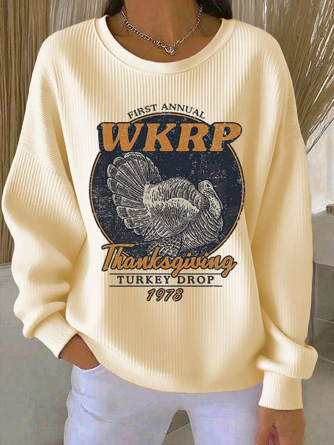 Turkey WKRP Thanksgiving 1978 Sweatshirt Cozy Fall Clothes Best Thanksgiving Gift For Her