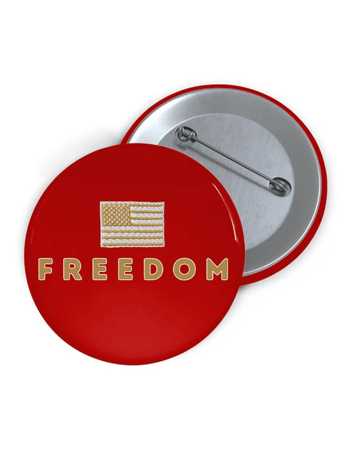 Turning Point Charlie Kirk Freedom Print Pin Button