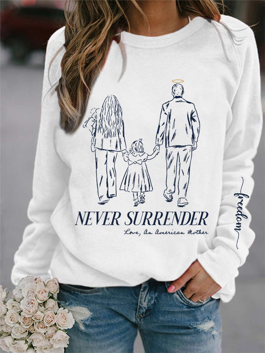 Turning Point Charlie Kirk Sweatshirt Never Surrender Charlie Kirk 47 Memorial Merchandise
