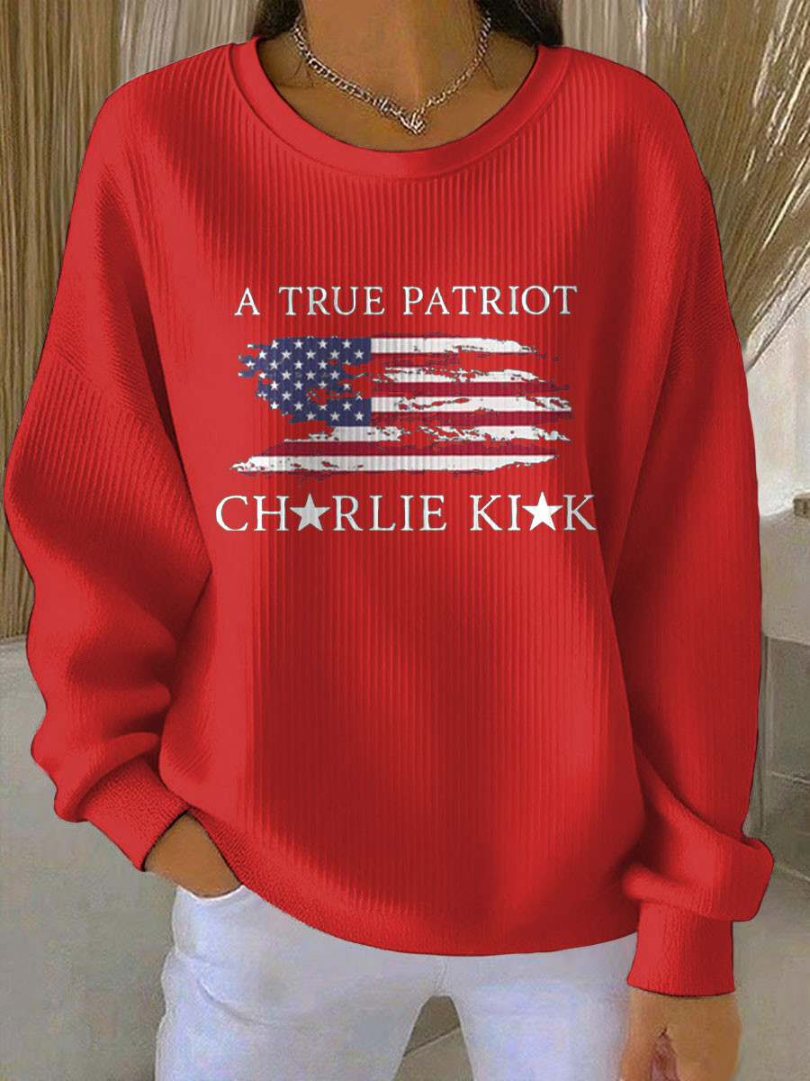 Turning Point Flag Printed Swea T SHIRT Red Turning Point Usa Clothing