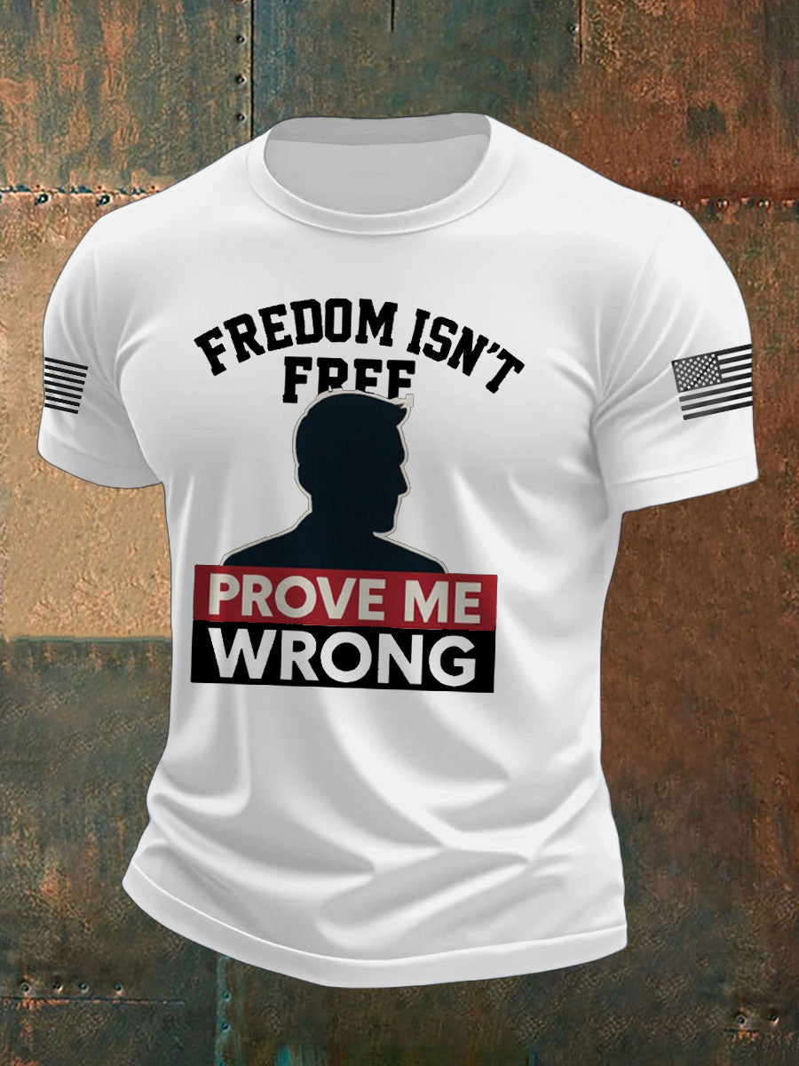 Turning Point Flag Printed T Shirt White Charlie Kirk Maga