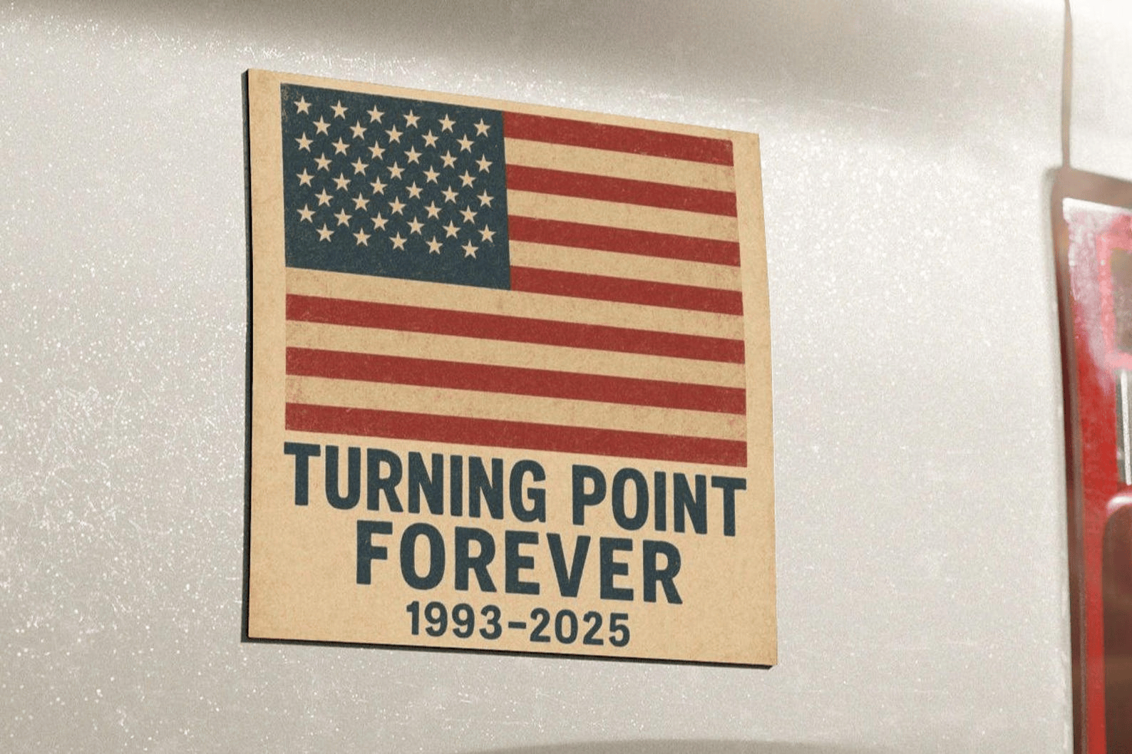 Turning Point Forever 1993-2025 Charlie Kirk Car Magnet Pray For Charlie Kirk Car Magnet