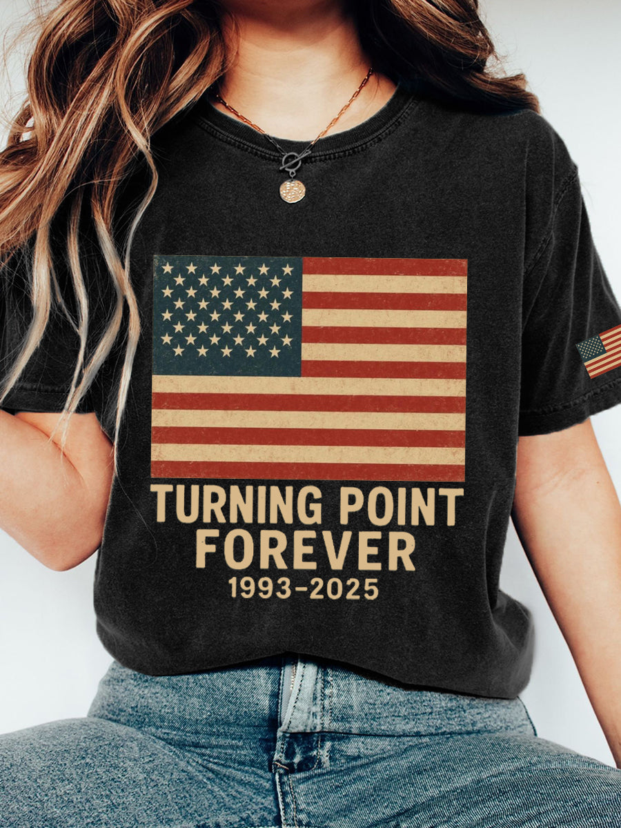 Turning Point Forever Print Washable T Shirt Black Turning Point Usa Merchandise Store