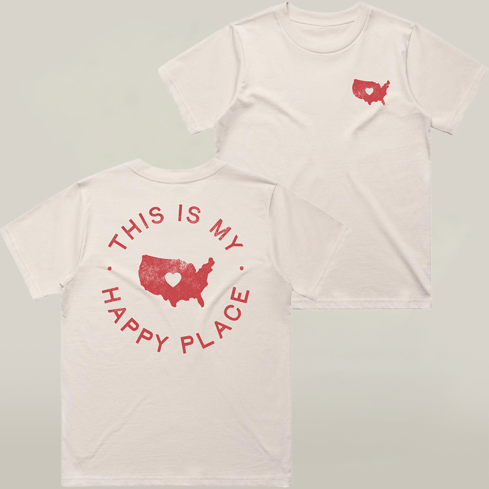 Turning Point Freedom USA Merch This Is My Happy Place T-shirt Best Patriotic Gift Ideas