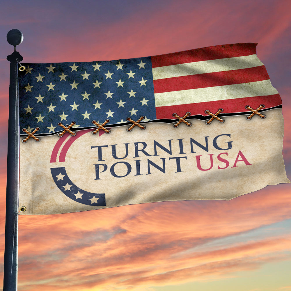 Turning Point USA Charlie Kirk Flag TPUSA Merch Commemorative Gift For Patriotics