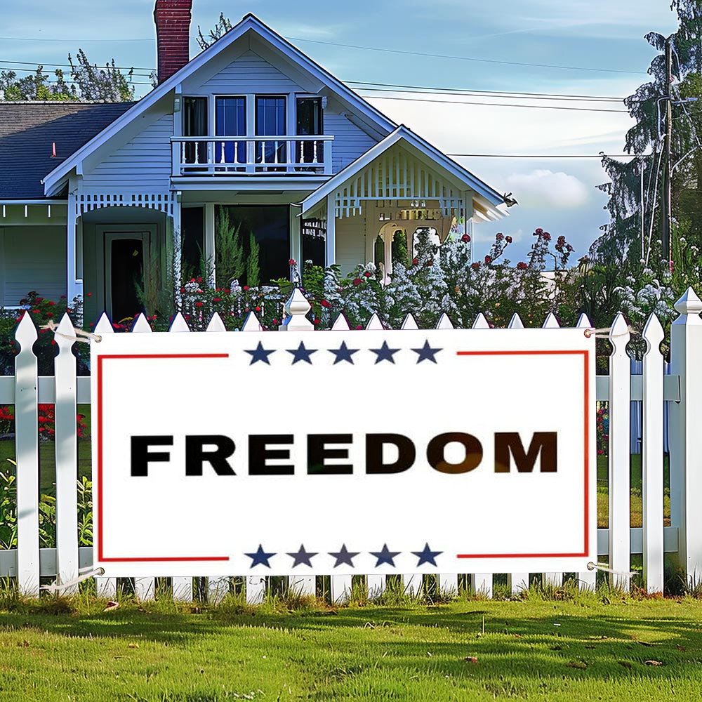 Turning Point USA Fence Banner Freedom For Charlie Best Charlie Kirk Merch For Outdoor Decor