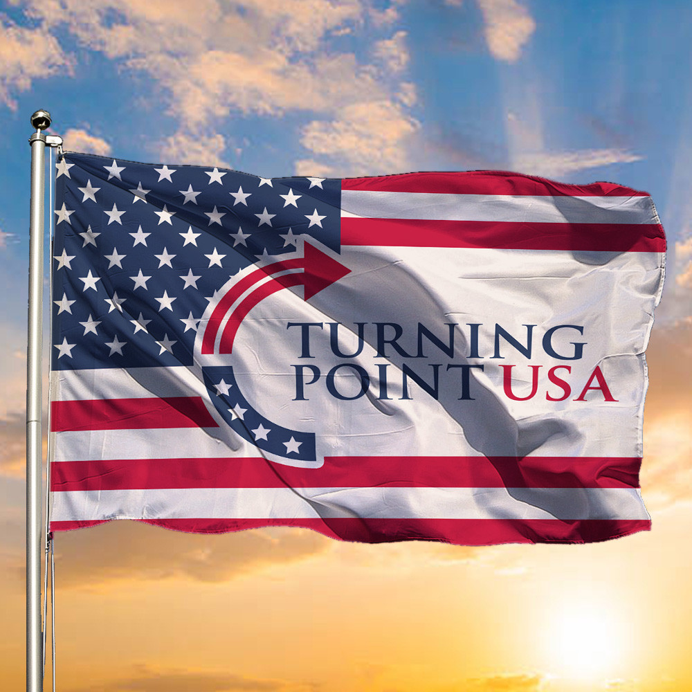 Turning Point USA Flag Charlie Kirk American Flag Charlie Kirk Merch Outdoor Patriotic Decor