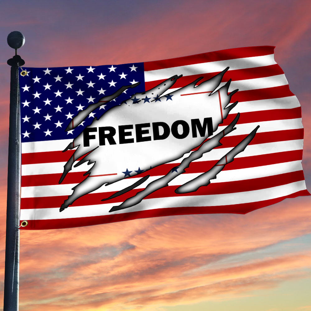 Turning Point USA Flag Freedom Charlie Kirk Merch Proud American Flag Decor