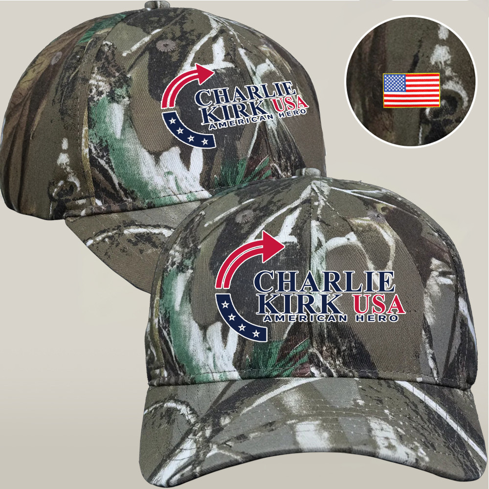Turning Point USA Freedom Merch Charlie Kirk USA Hero Camo Cap Best Patriotics Gift Ideas