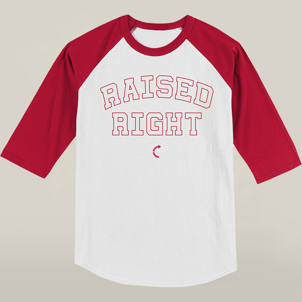 Turning Point USA Freedom Merch Raised Right Raglan T-shirt Best Charlie Kirk Memorial Shirt