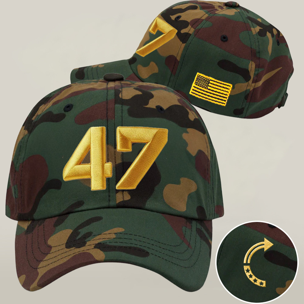 Turning Point USA Freedom Merch U.S 47 Camo Cap Proud Charlie Kirk Gift For Patriotics