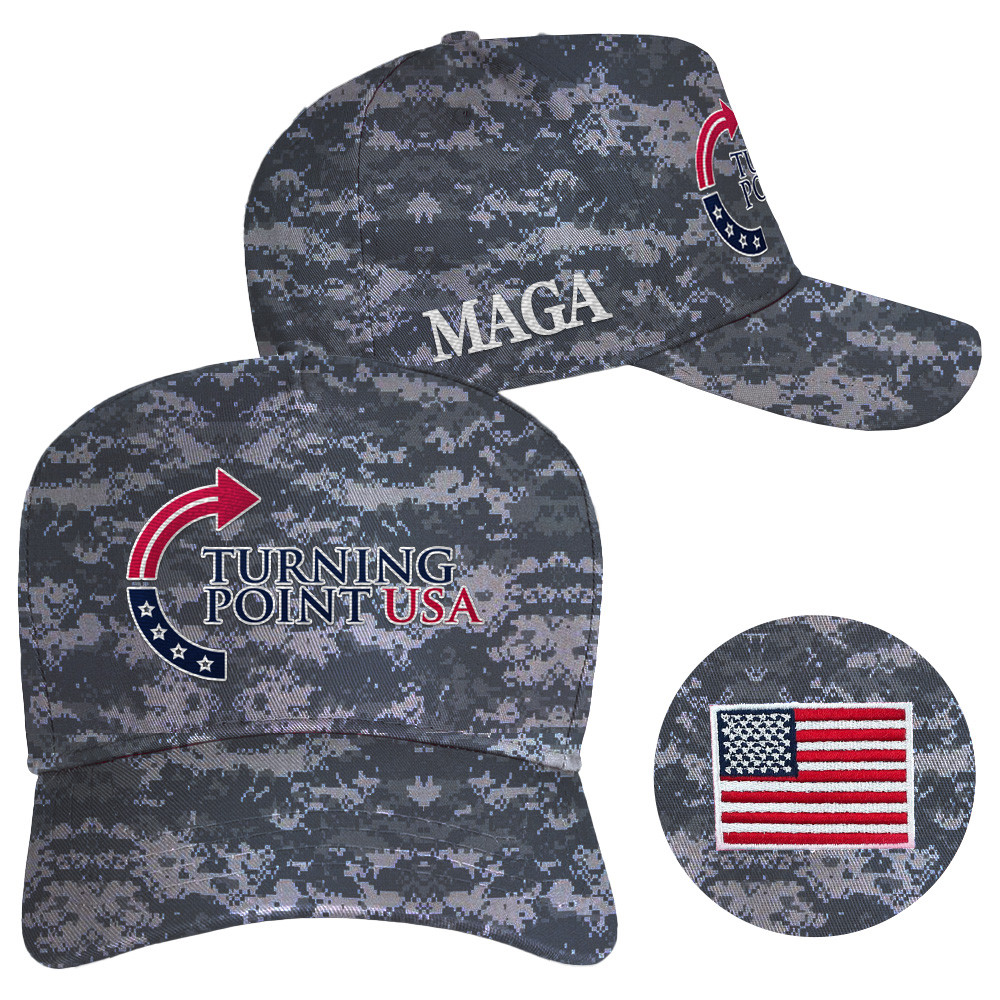 Turning Point USA Hat Charlie Kirk Hat Camo Embroidered MAGA Merch Gifts For Father