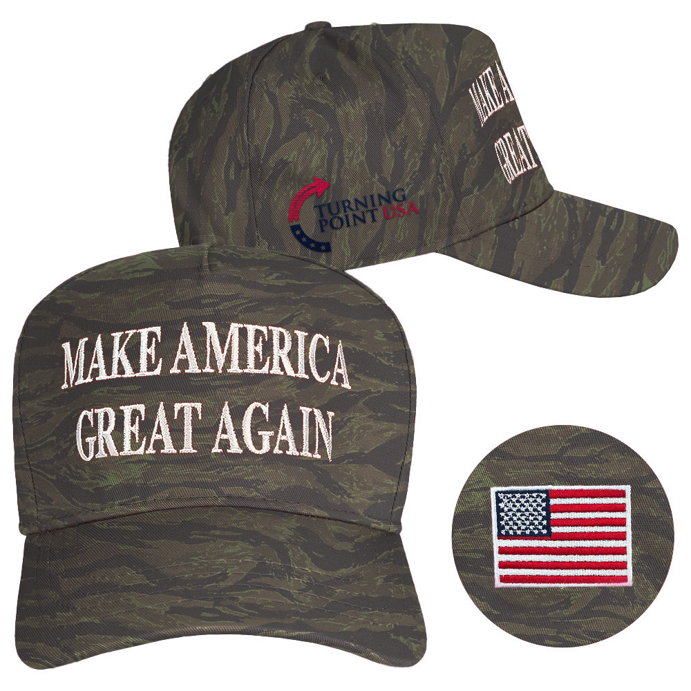 Turning Point USA Hat Charlie Kirk Hat Embroidered Make America Great Again Camo Hat 47 Merch
