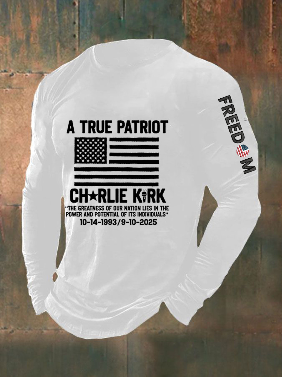 Turning Point USA Long Sleeve Shirt Freedom Is Not Free Rip Charlie Kirk Merchandise