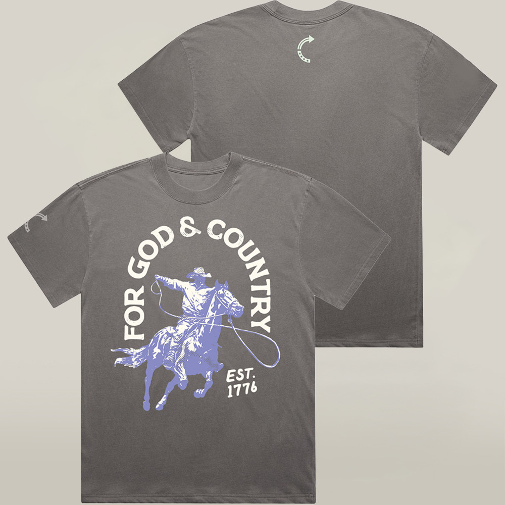 Turning Point USA Merch For God Country EST 1776 T-shirt Unique Freedom Shirt Charlie Kirk Ideas
