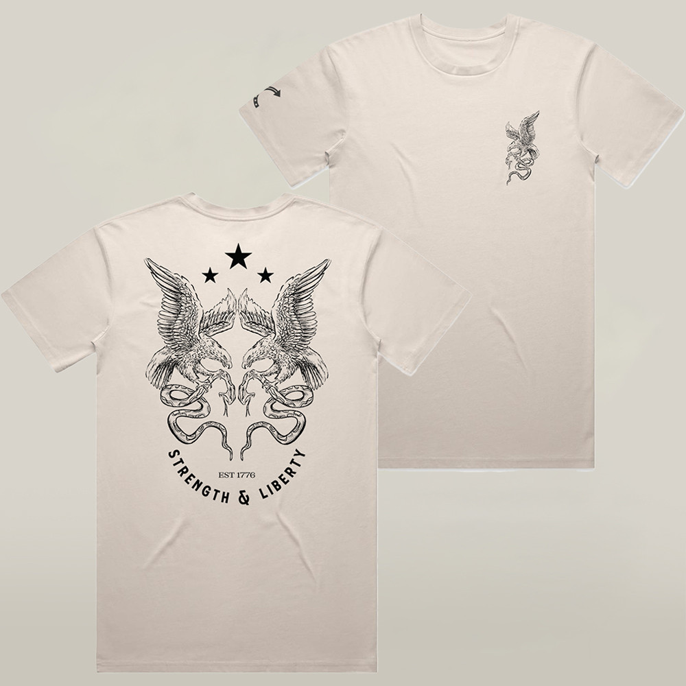 Turning Point USA Merch Strength Liberty EST 1776 T-shirt Best Freedom Shirt Charlie Kirk Wore
