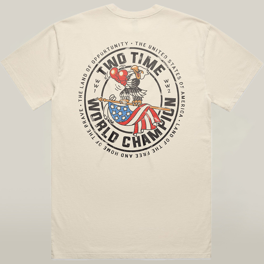 Turning Point USA Merch Two Time World Champion T-shirt Best Charlie Kirk Patriotic Gift Ideas