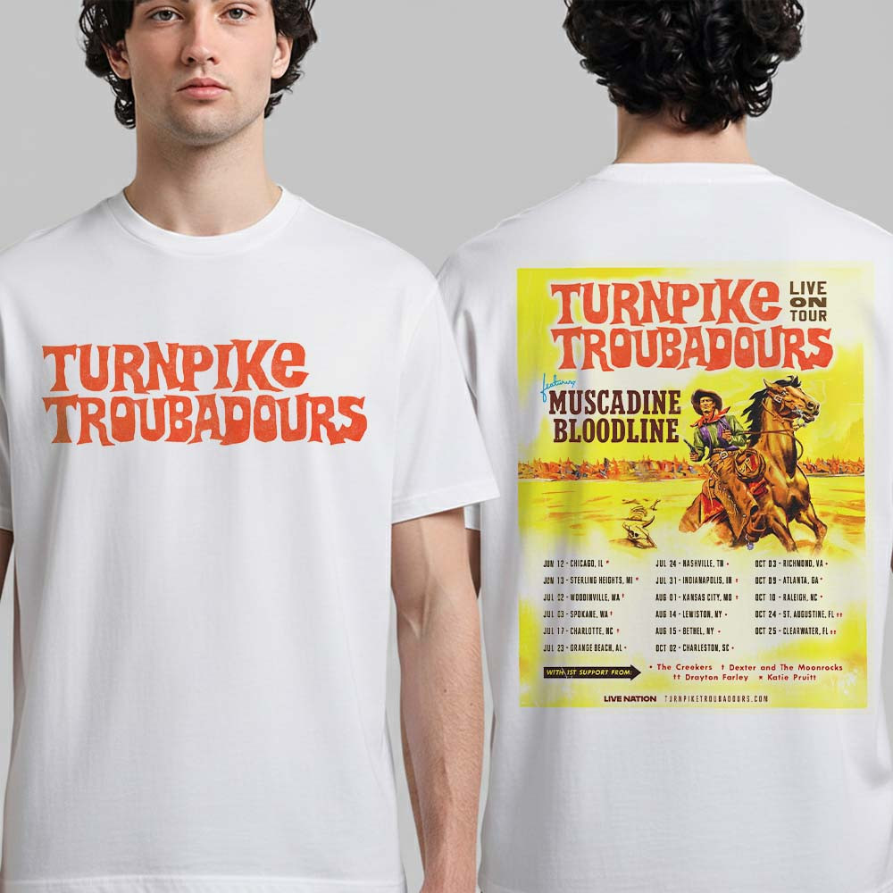 Turnpike Troubadours Live On Tour 2026 T-Shirt North America Schedule Dates Shirt Fan Gift