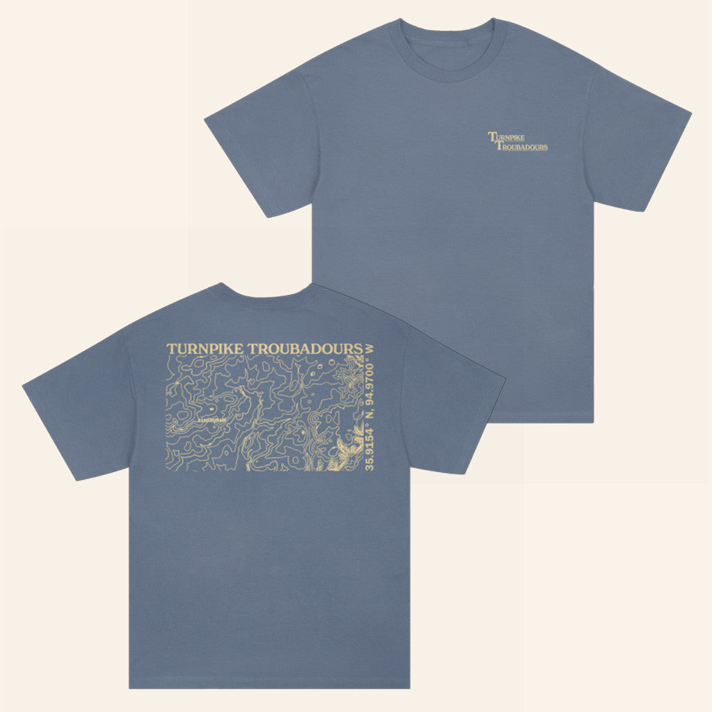 Turnpike Troubadours Merch Tahlequah Topography T-Shirt Gifts For Her