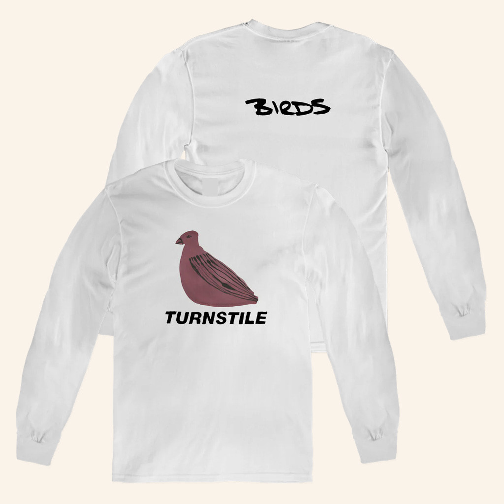 Turnstile Merch Turnstile Birds Painting Long Sleeve Shirt Gifts For Rock Music Lovers