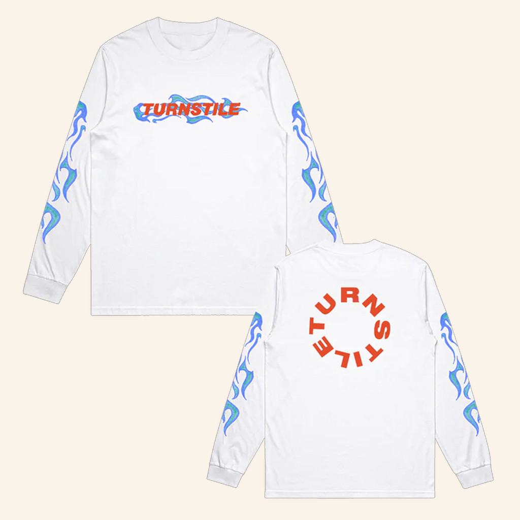 Turnstile Merch Turnstile Flames Long Sleeve T-Shirt Christmas Gifts For Rock Lovers