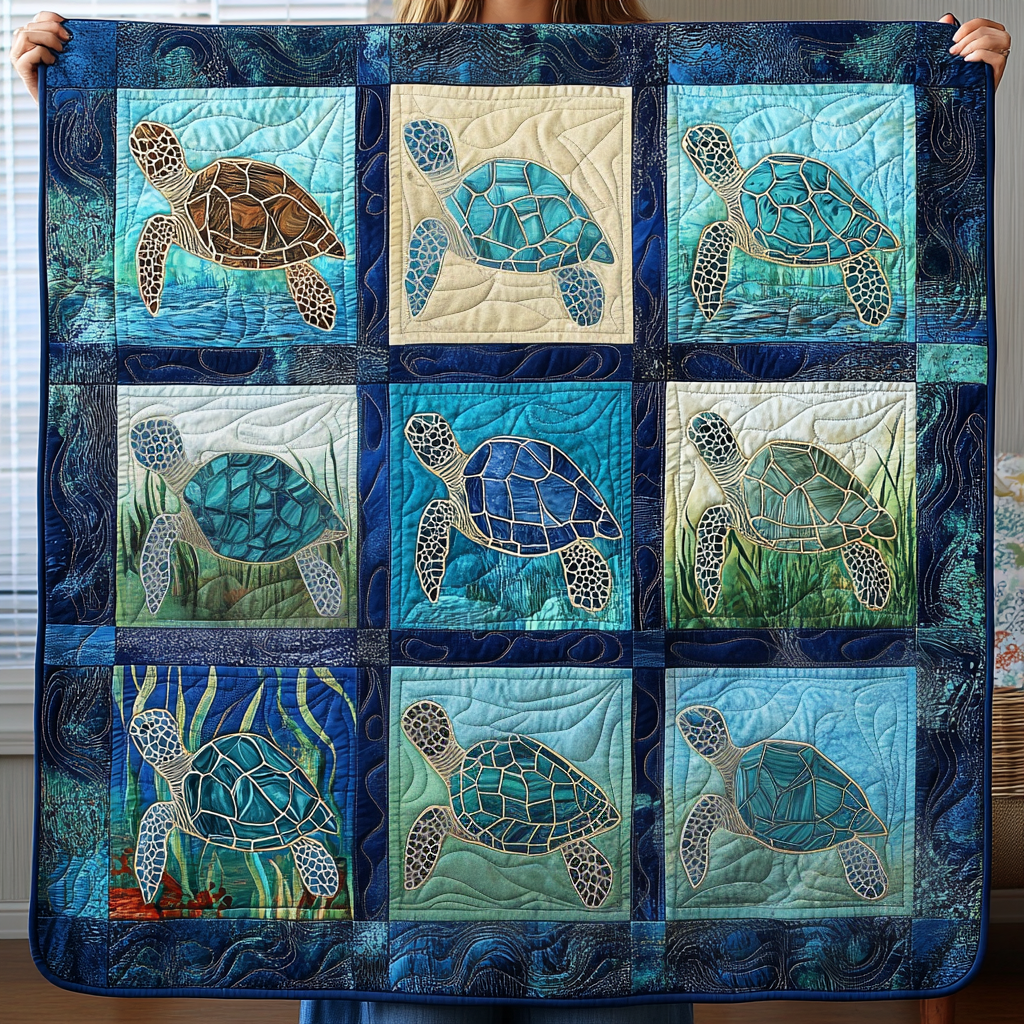 Turtle Bay Comfort Quilted Blanket Turtle Present Ideas