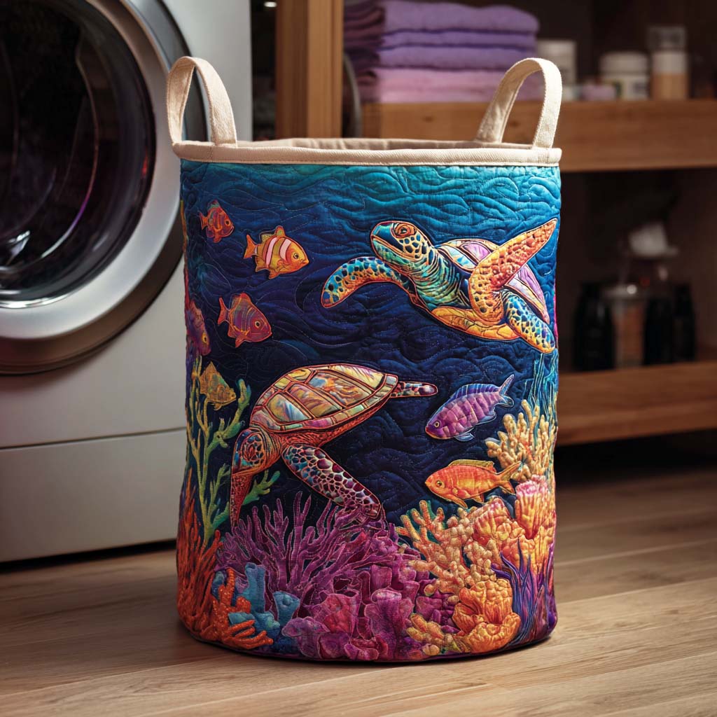 Turtle Bay Quilted Laundry Basket Mother's Day Merch Gift