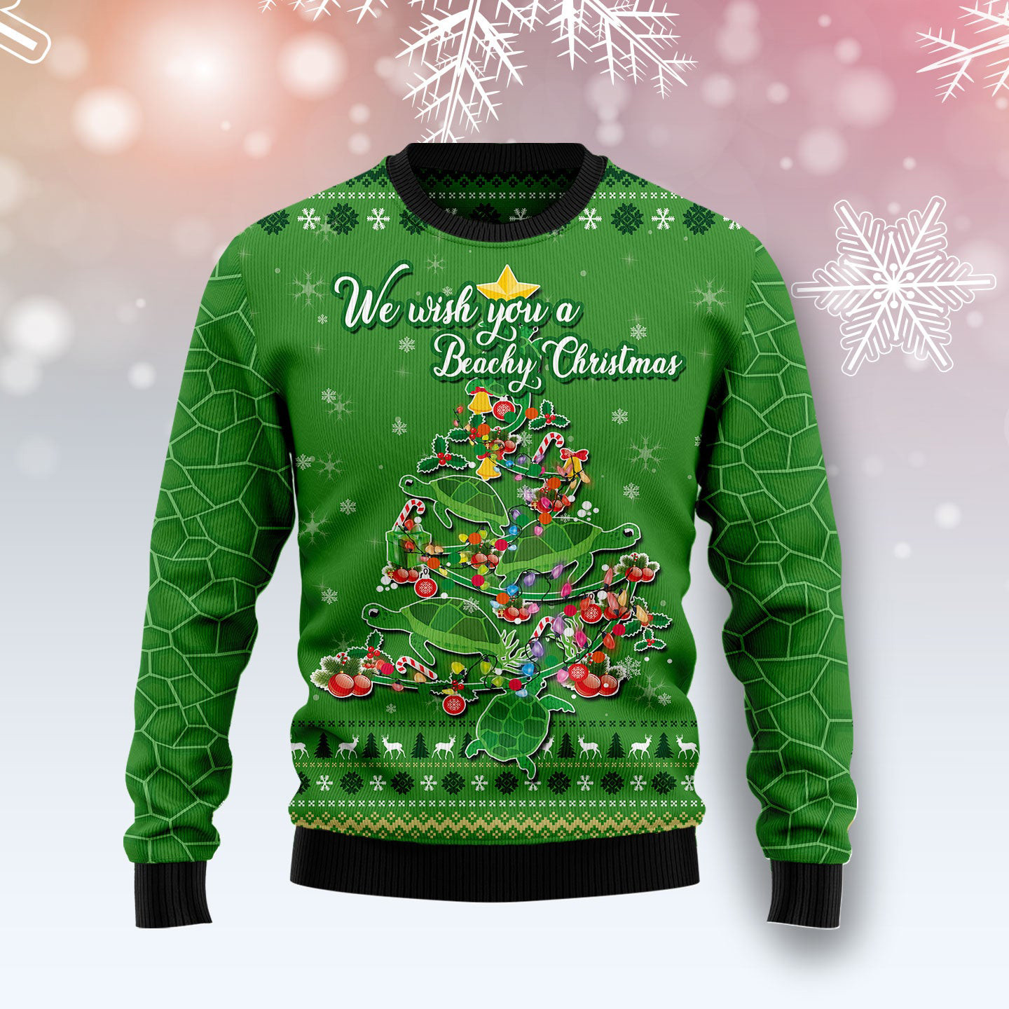 Turtle Christmas Tree Ugly Christmas Sweater Animal Themed Clothes To Get For Christmas
