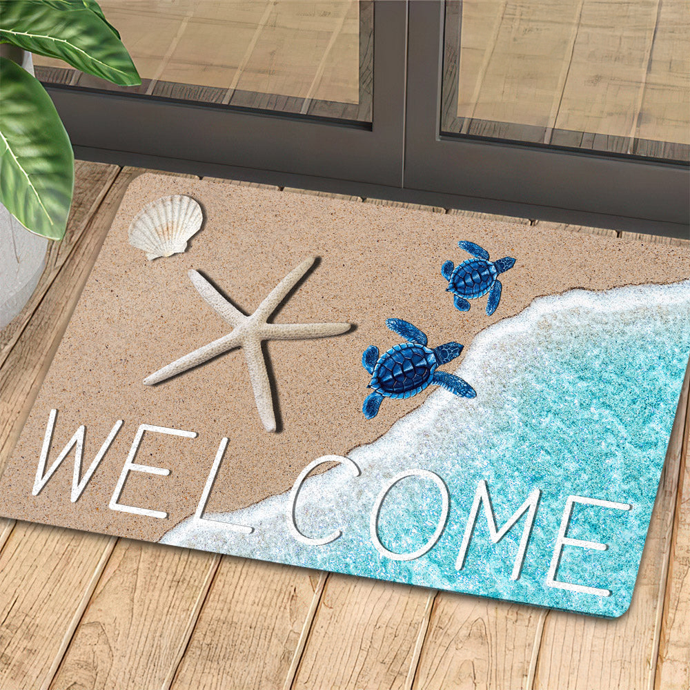 Turtle Doormat Welcome To My World Gift For Turtle Lovers New Home Gift Housewarming Gift Turtle Decor