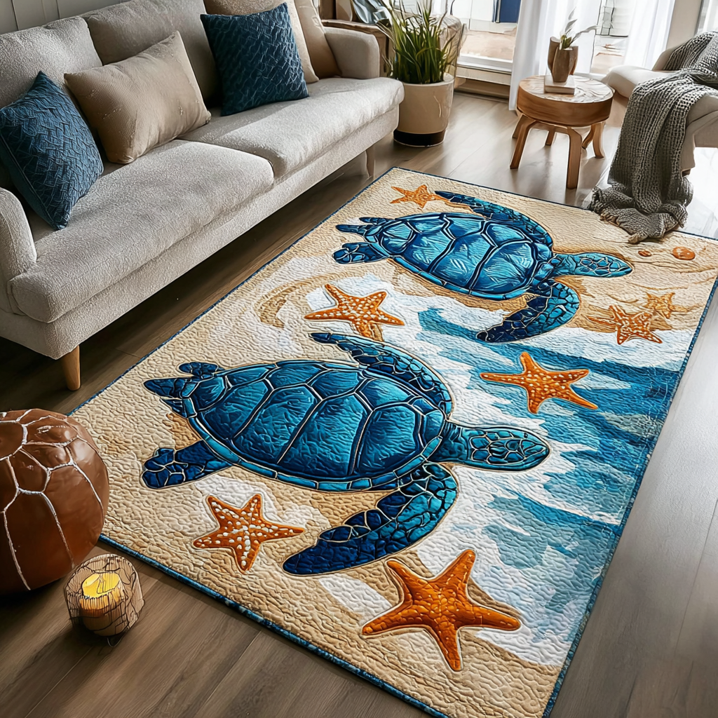 Turtle Dreams Area Rug Christmas Decor Gift For Ocean Lover