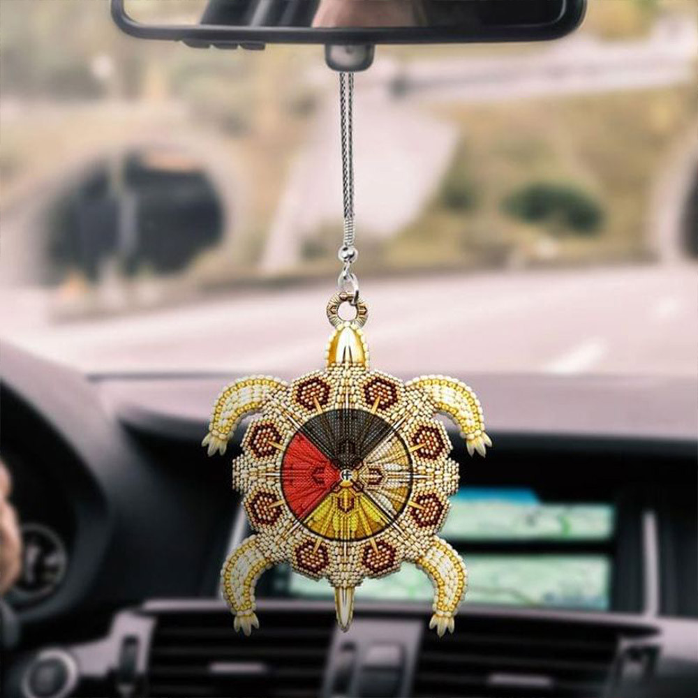 Turtle Every Child Matters Rear View Mirror Ornament Orange Day Canada Car Ornament For Mirror