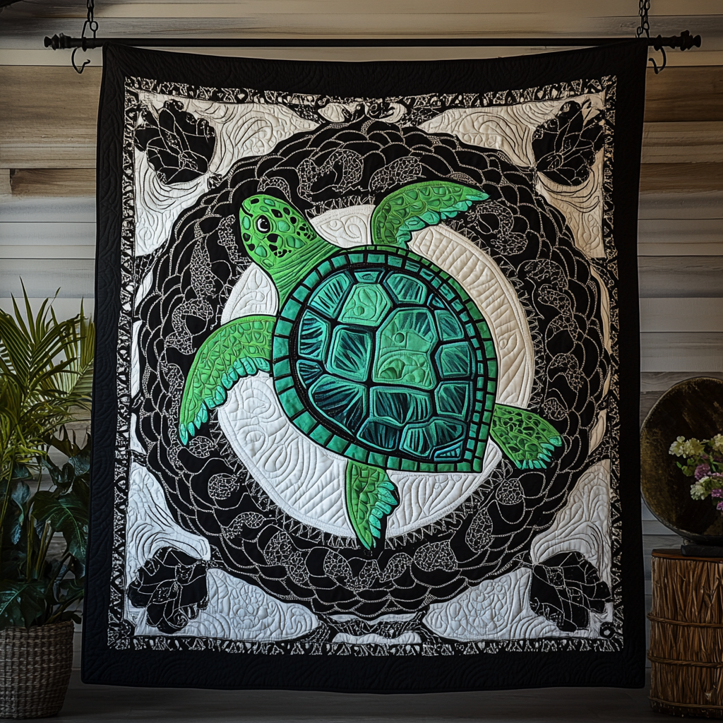 Turtle Island Quilted Blanket Bedroom Xmas Decor Unique Gnome Gifts