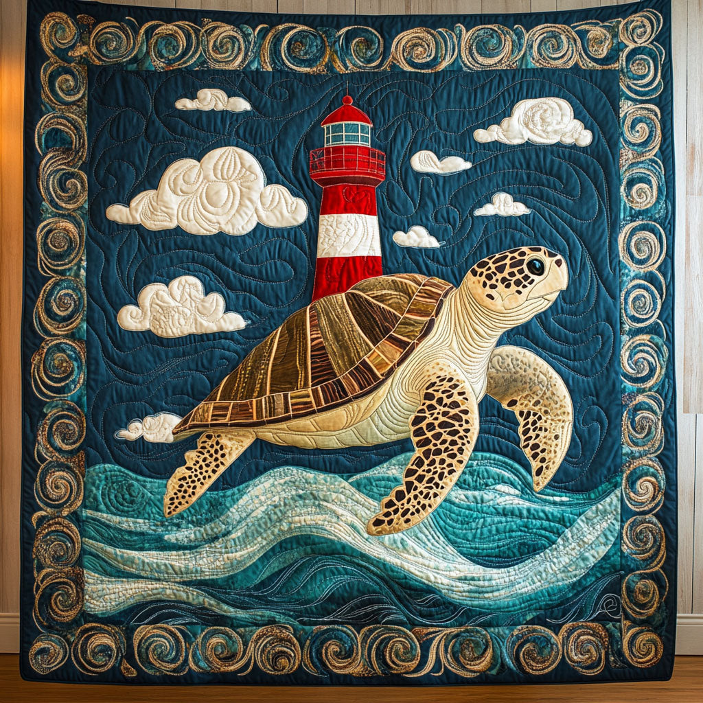 Turtle Lighthouse Quilt Warm and Stylish Quilt Blanket for Winter Nights