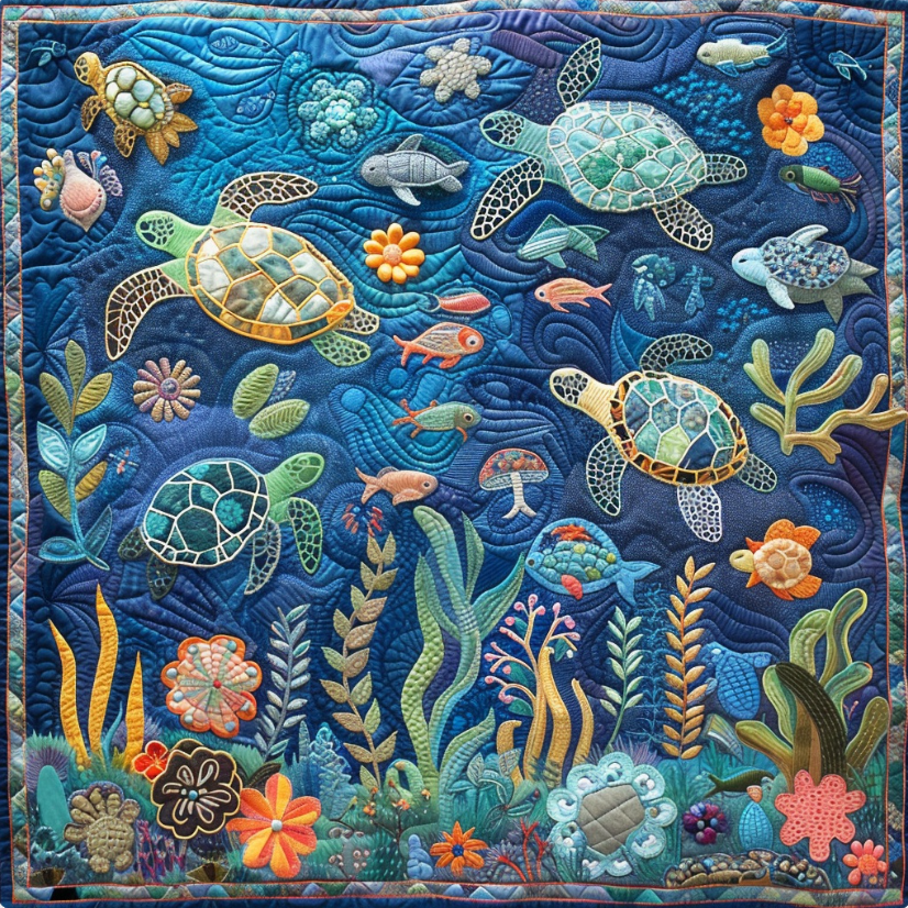 Turtle Quilt Blanket Christmas Throws Christmas Presents For Sea Turtle Lovers