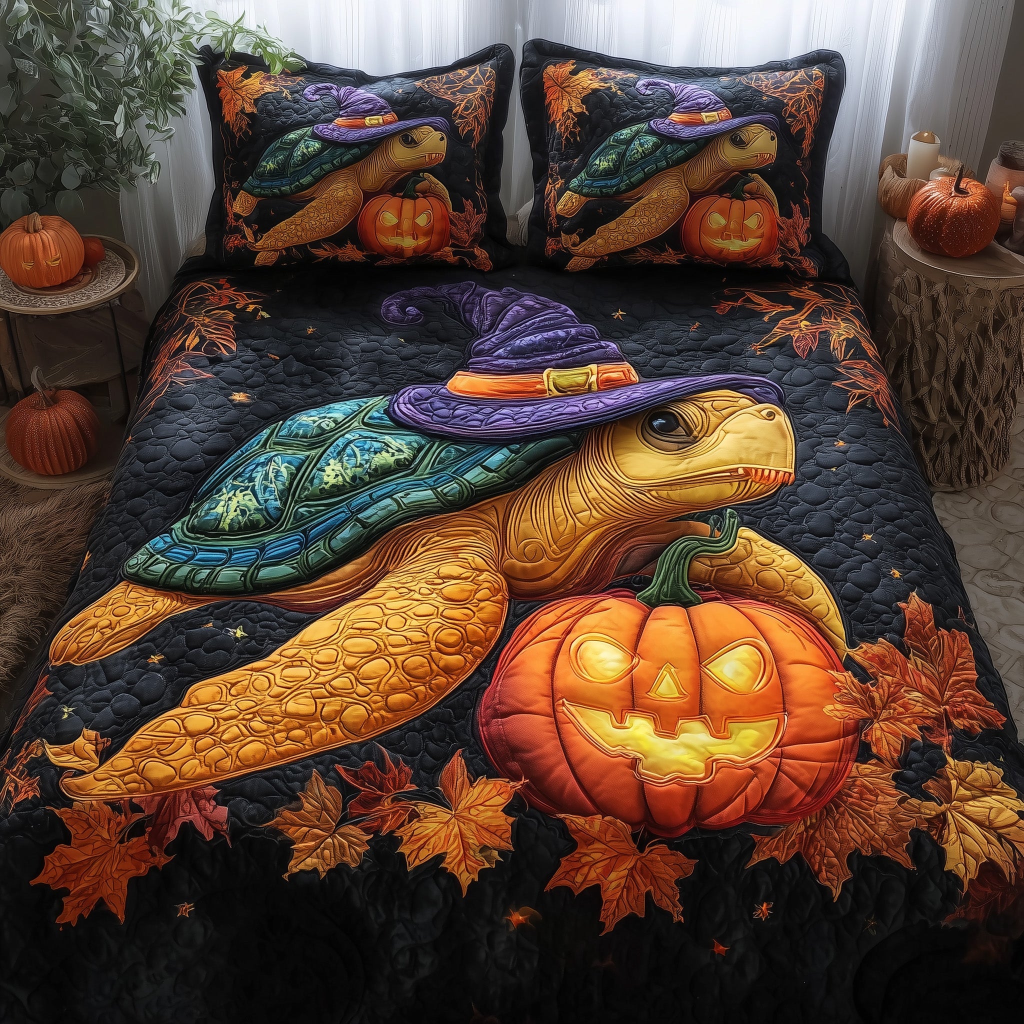 Turtle Quilted Bedding Set Lightweight