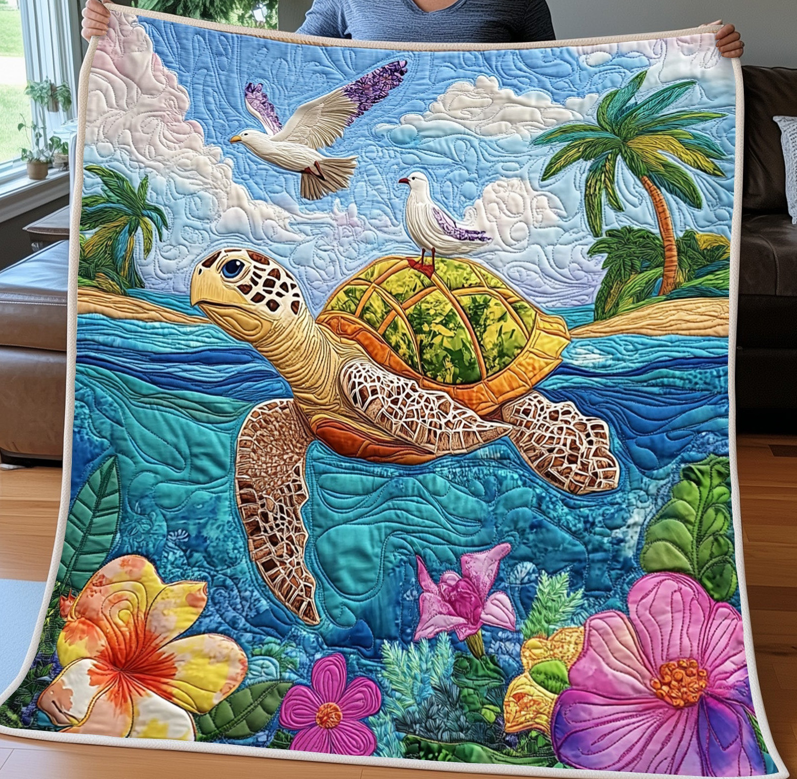 Turtle Quilted Blanket Holiday Bedroom Decor Ideas Best Gift For Father