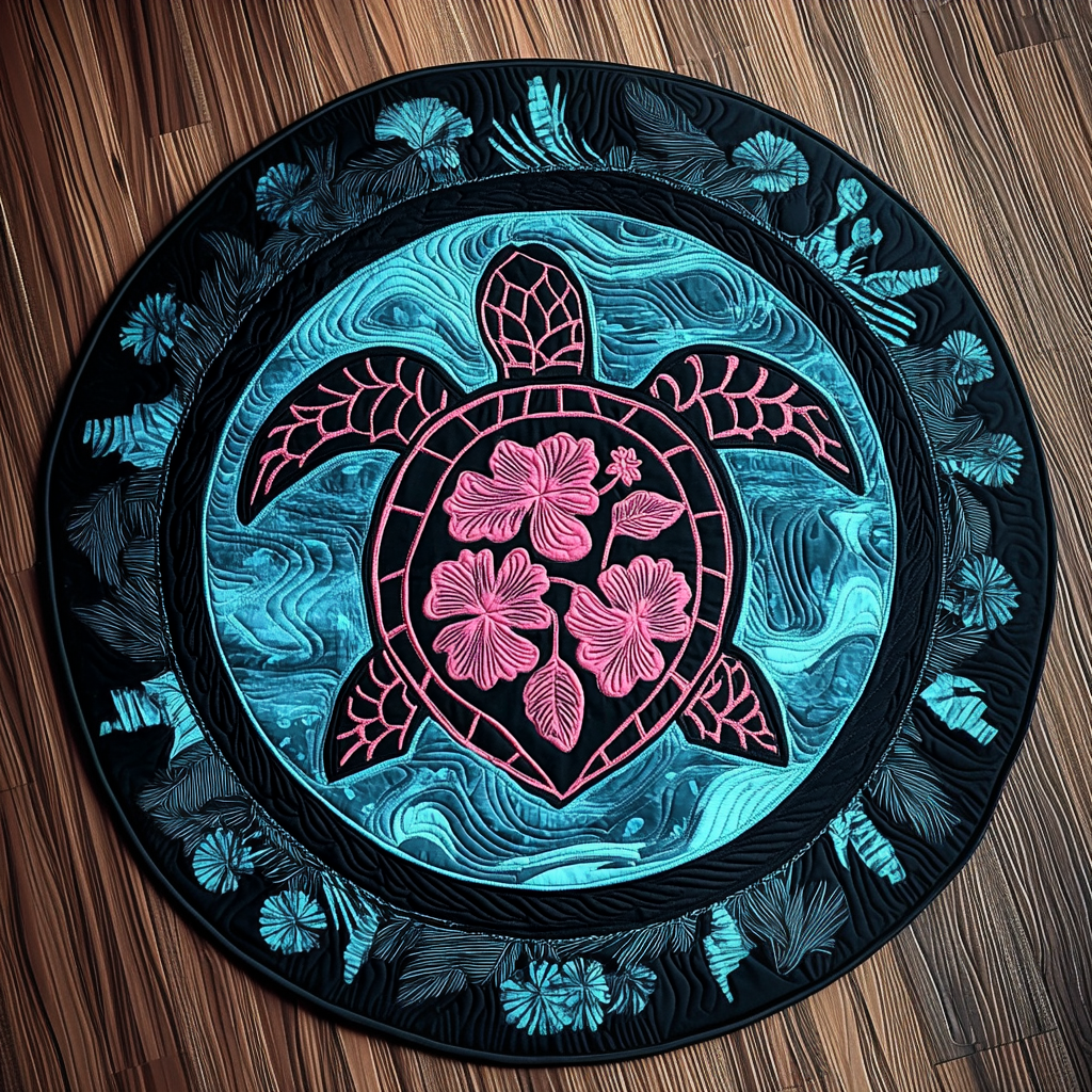 Turtle Quilted Round Mat Entryway Christmas Decor Ideas Turtle Merchandise