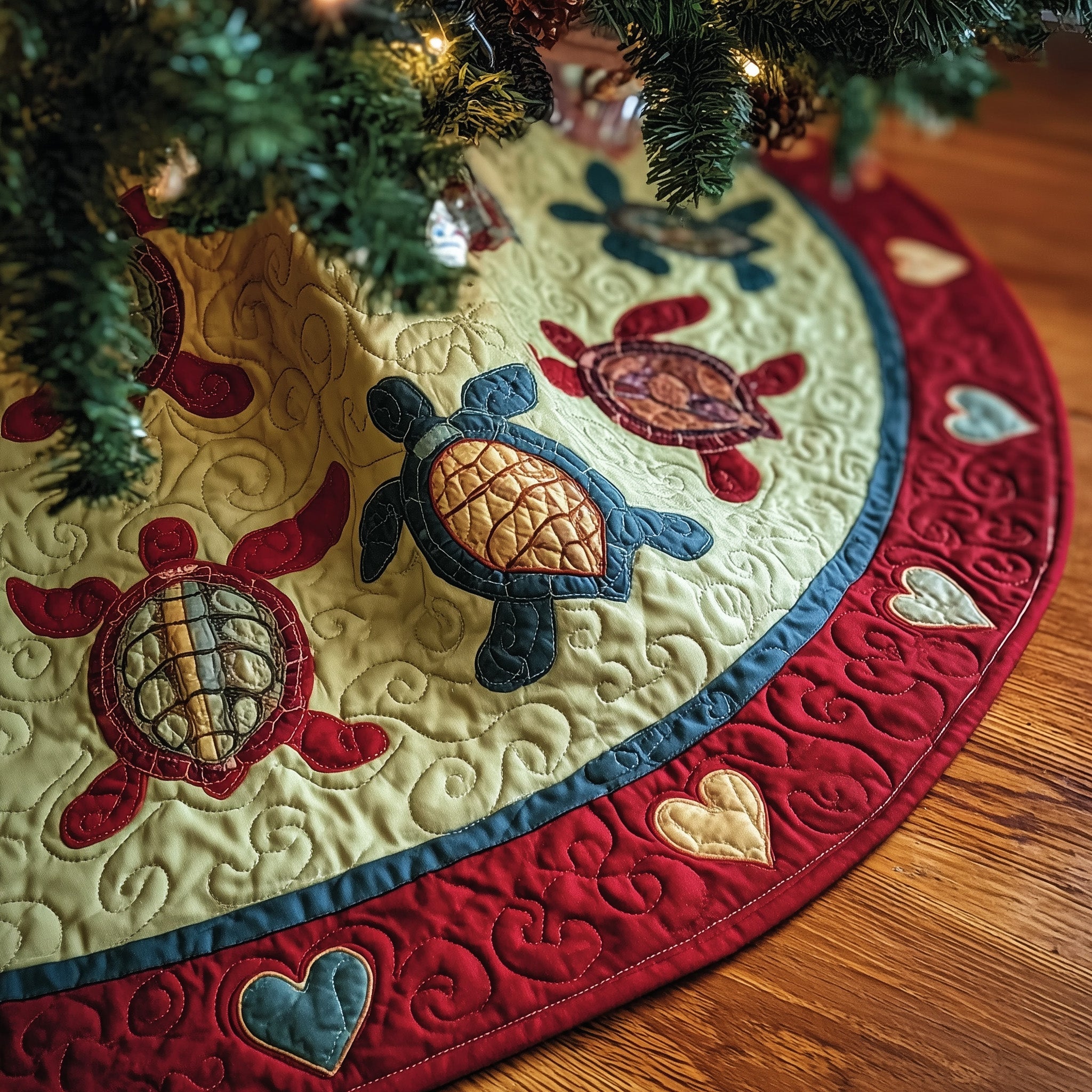 Turtle Quilted Tree Skirt Meaningful Anniversary Gift Merch