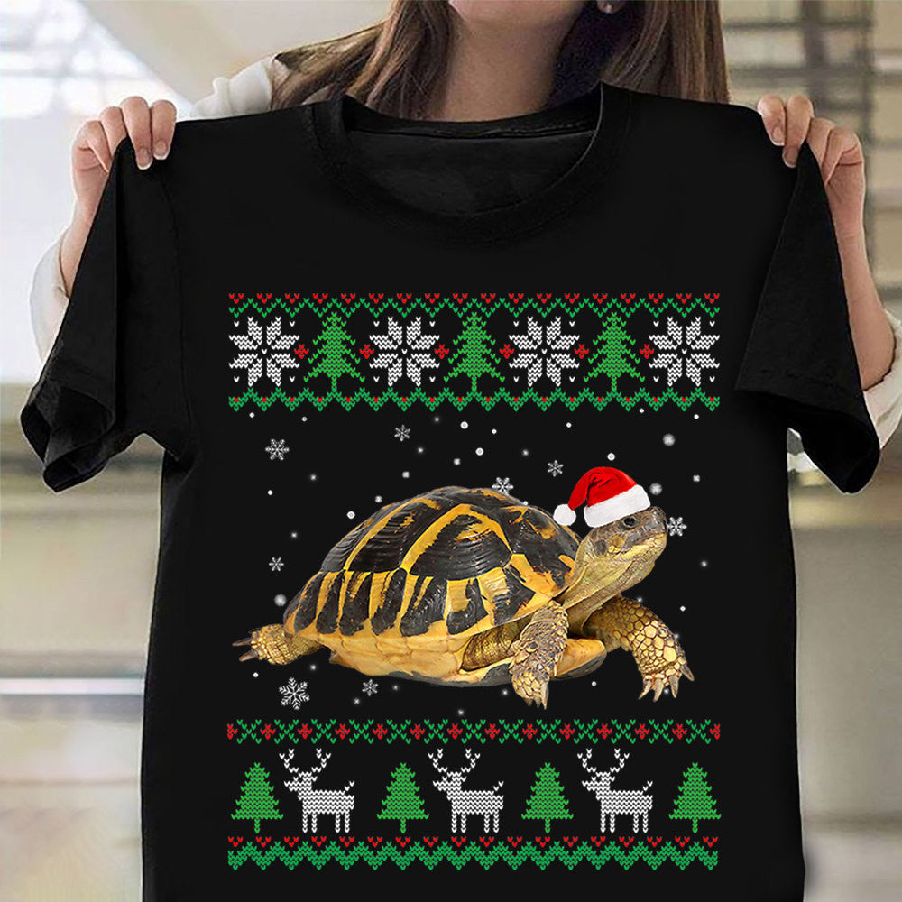 Turtle Santa Ugly Christmas Sweater T-Shirt Fun Animal Ho Ho Ho Shirt Xmas Gifts For Him Turtle Santa Ugly Christmas Sweater T-Shirt Fun Animal Ho Ho Ho Shirt Xmas Gifts For Him