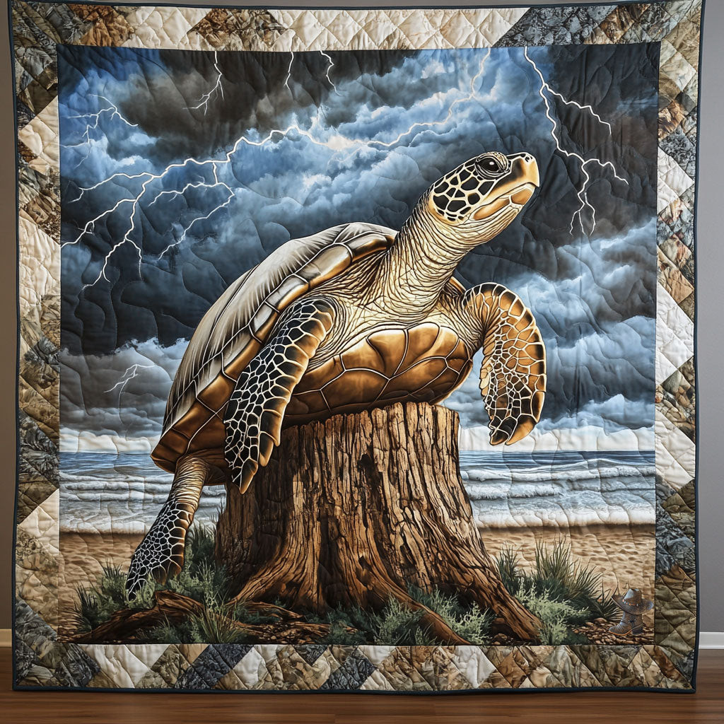 Turtle Sea Xmas Quilted Blanket Blanket Romantic Gifts For Turtle Lovers Couple