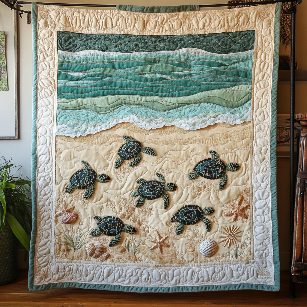 Turtle Spirit Quilted Blanket Holiday Throw Blanket Best Elephant Gift Ideas