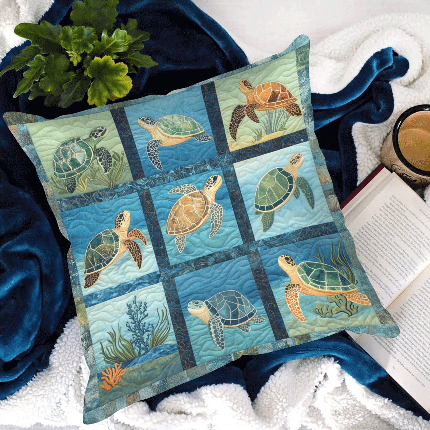Turtle Tide Pillow Case Gnome Christmas Pillow Cover